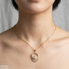 Stainless Steel Zircon Round Pendant