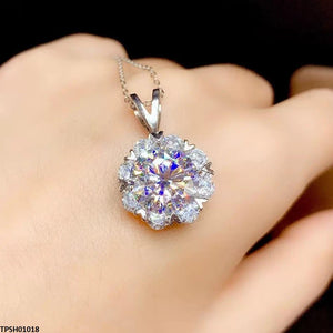 Flower Zircon Stone Pendant