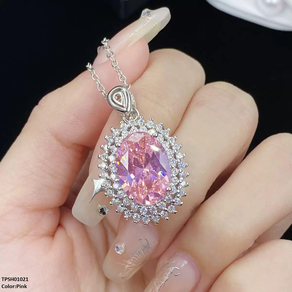 KRLOval Zircon Stone Pendant