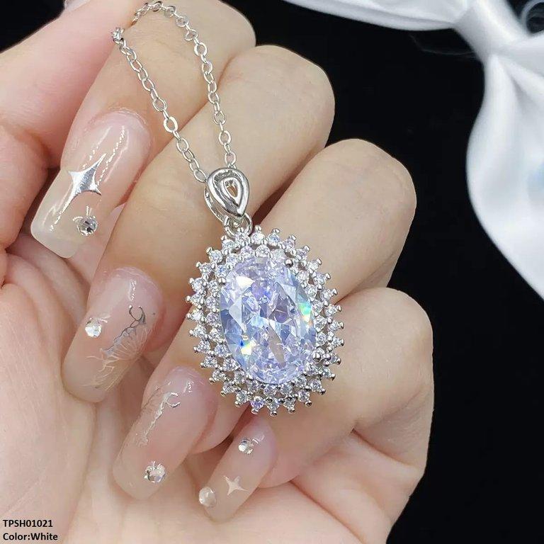 KRLOval Zircon Stone Pendant