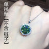 Round Green Stone Zircon Pendant