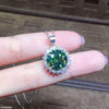 Round Green Stone Zircon Pendant