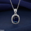 Cushion Zircon Pendant Set