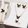 Painted Butterfly Pendant Set