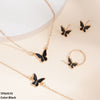 Painted Butterfly Pendant Set