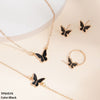 Painted Butterfly Pendant Set