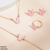 Painted Butterfly Pendant Set