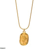 Printed Flower Stainless Steel Pendent