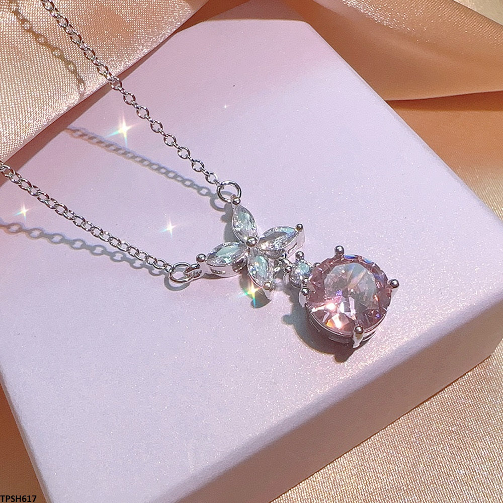 Marquise Round Drop Zircon Pendant Set