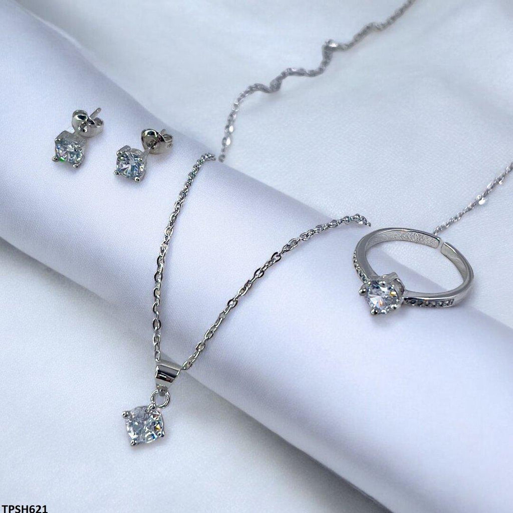 Round Zircon Pendant set