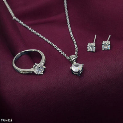 Round Zircon Pendant set