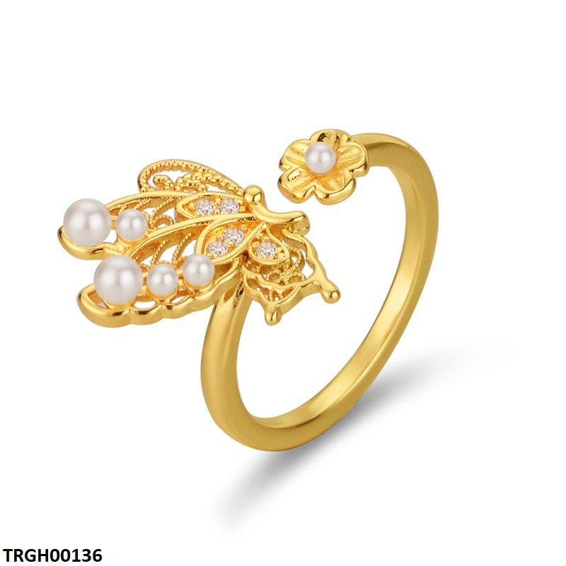 Butterfly Flower Ring Adjustable