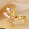 Butterfly Flower Ring Adjustable