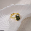 Rectangle Zircon Net Casting Ring