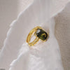 Rectangle Zircon Net Casting Ring