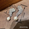 Leaf Pearl Drop Earrings