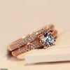 Round Couple Zircon Ring