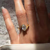 Oval Zircon Stone Ring Adjustable