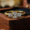 Rectangle Zircon Stone Ring Adjustable