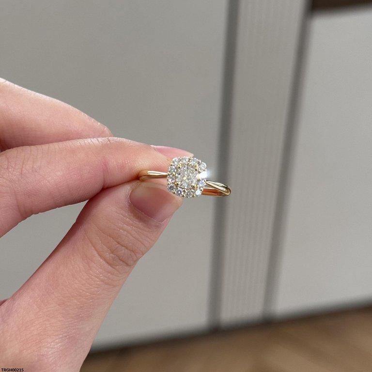 Round Flower Zircon Stone Ring Adjustable