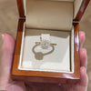 Round Flower Zircon Stone Ring Adjustable