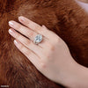 Elegant Leaf and Stone Ring