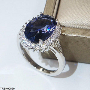 Oval Blue Stone Ring