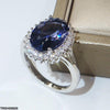 Oval Blue Stone Ring