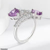 Round Heart Stone Ring Adjustable