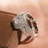 Square Couple Zircon Ring
