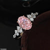 Oval Pink Zircon Stone Ring Adjustable