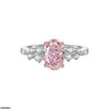 Oval Pink Zircon Stone Ring Adjustable