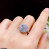 Flower Zircon Stone Ring Adjustable