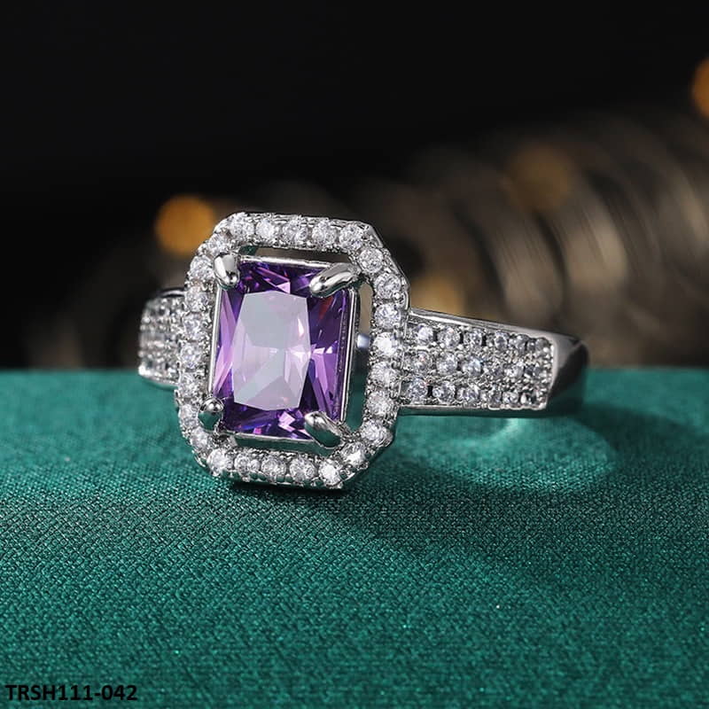 Purple Cushion Ring