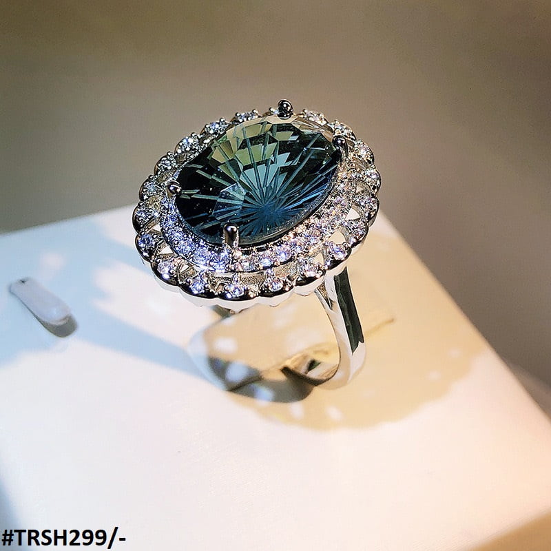 Oval Cusion Step Ring