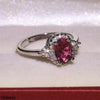 Step Oval Zircon Ring