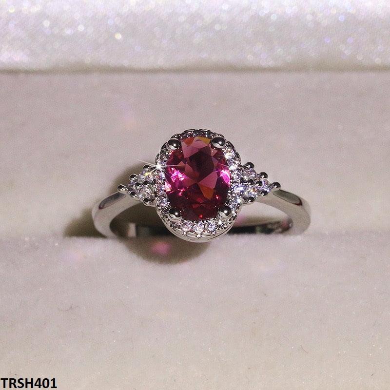 Step Oval Zircon Ring