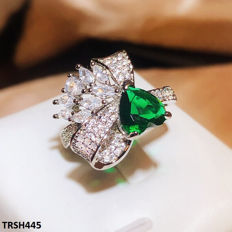 Heart/Bow Adjustable Zircon Ring