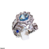 Tear Stone/Leaf Zircon Ring Adjustable