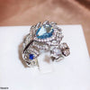 Tear Stone/Leaf Zircon Ring Adjustable