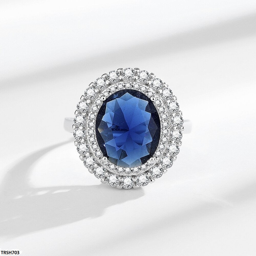Oval Layered Ring Adjustable