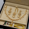 Square/Oval Pearl Drop South Indian Necklace Set