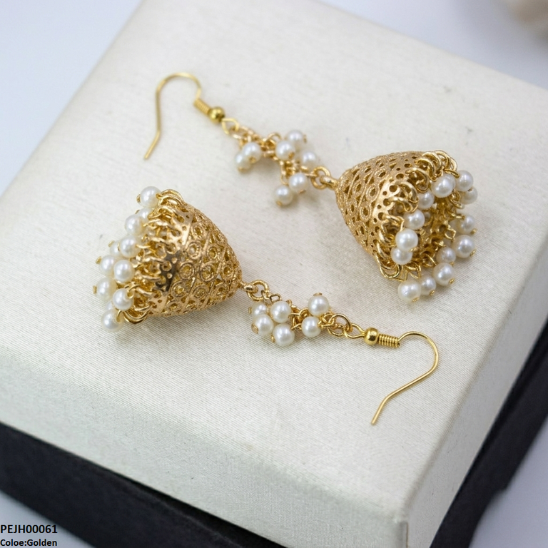 Round Pearl Drop Jhumki