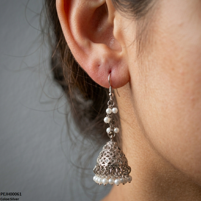Round Pearl Drop Jhumki