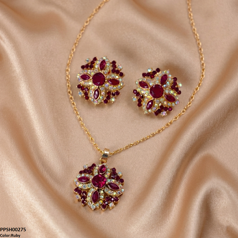 Marquise Flower Pedant Set