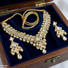 Square /Tear Stone Necklace Set