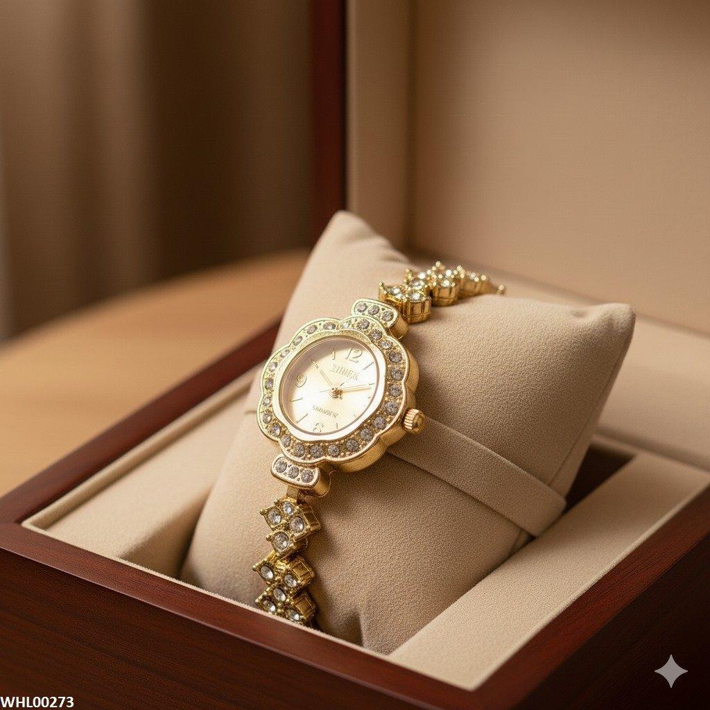 Flower-Shaped Bezel Watch