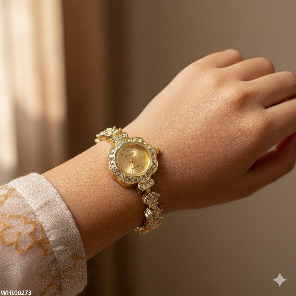 Flower-Shaped Bezel Watch