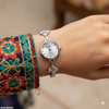 Round Silver Chain Dial Watch