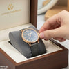 Round Luxe Leather Women's Watch